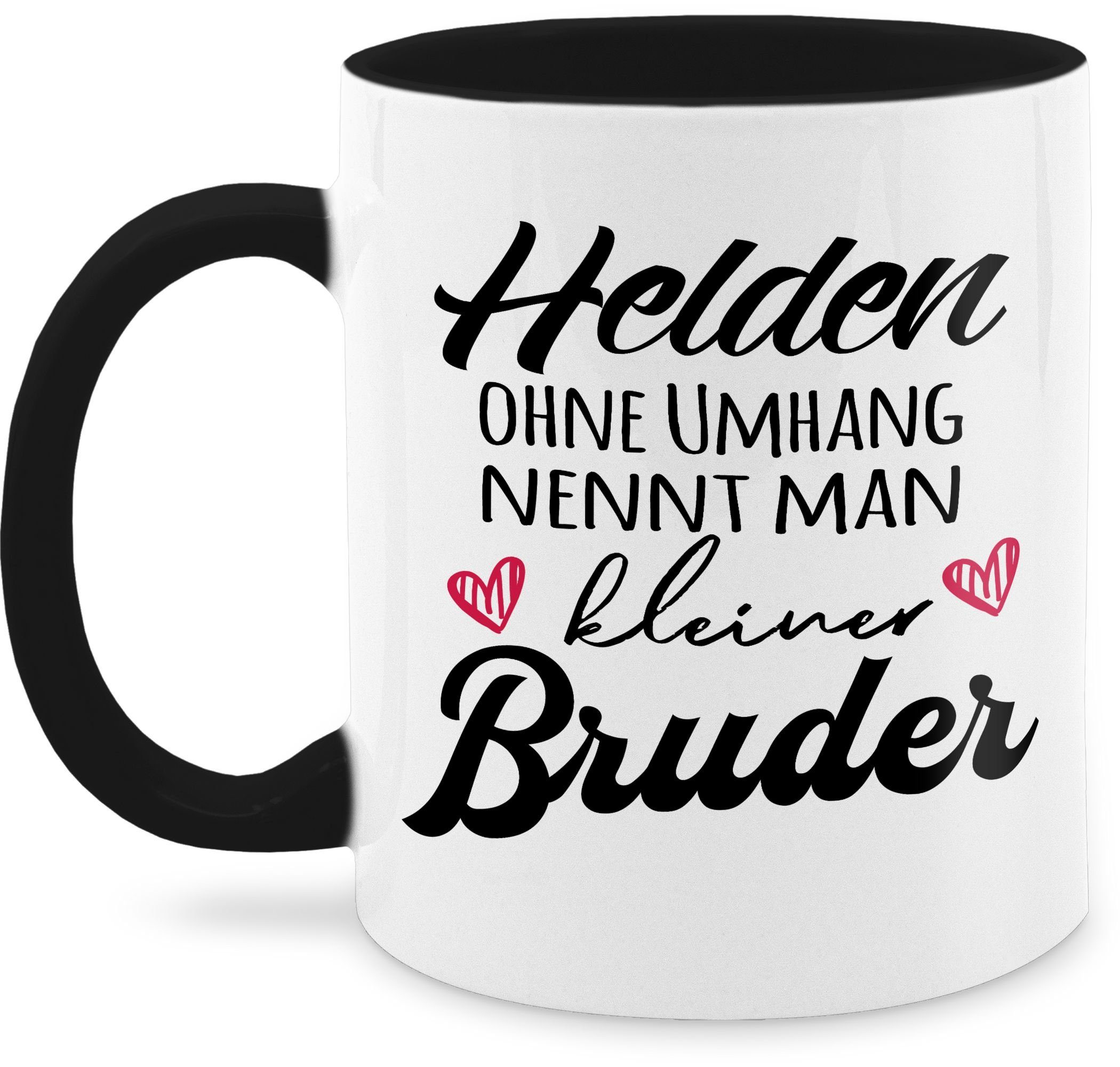 Shirtracer Tasse »Held ohne Umhang Kleiner Bruder Herzen Kaffeetasse Schwester & Bruder